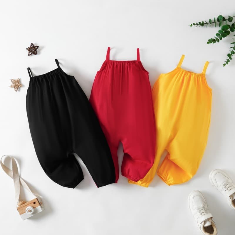 New European and American Style Infant Suspenders Jumpsuit, Children's Pure Cotton Romper, Baby Sleeveless Vest Jumpsuit