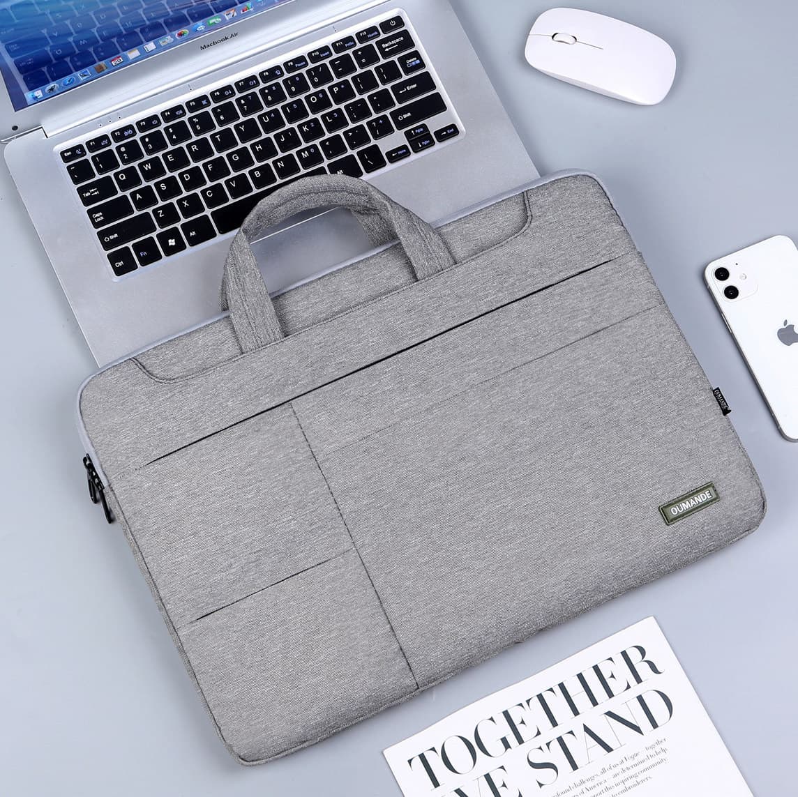 Shockproof laptop bag 14-inch 15-inch laptop shoulder bag Oxford cloth briefcase with logo printable