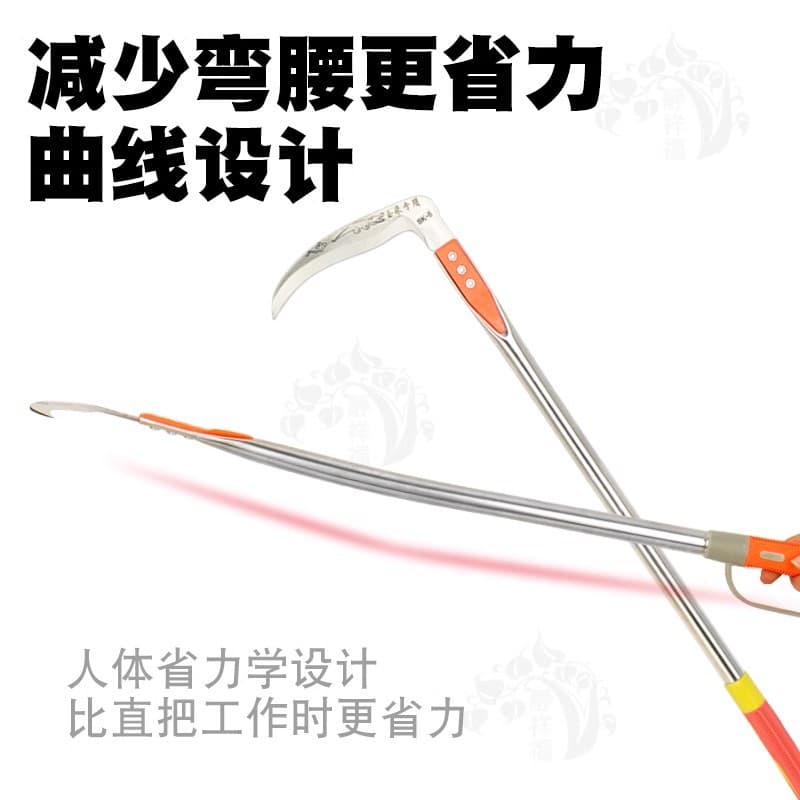 Corn Sickle Harvester Corn Sickle Stalk Corn Sickle Head Harvest Corn Sickle Long Handle Dual-Purpose Extended Grass Cutter