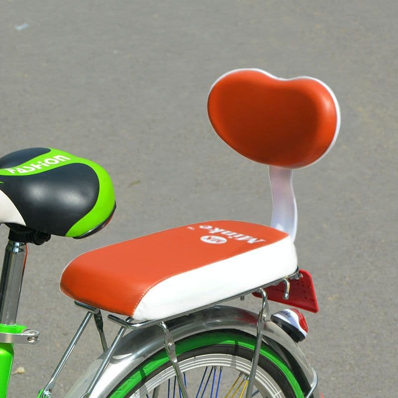 Adult Bicycle Rear Seat Cushion, Child Seat for Folding Bike, Sponge Cushion, Leather, Wide Backrest