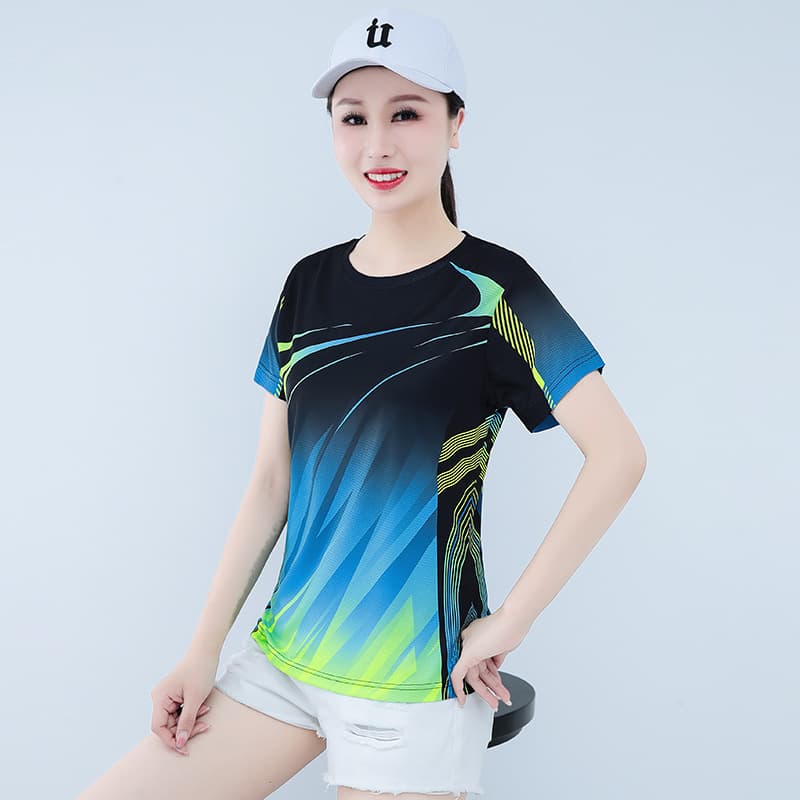 Cross-border Quick-Dry Physical Training T-Shirt for Women, Summer Short Sleeve, Casual, Moisture-Wicking, Breathable Sportswear