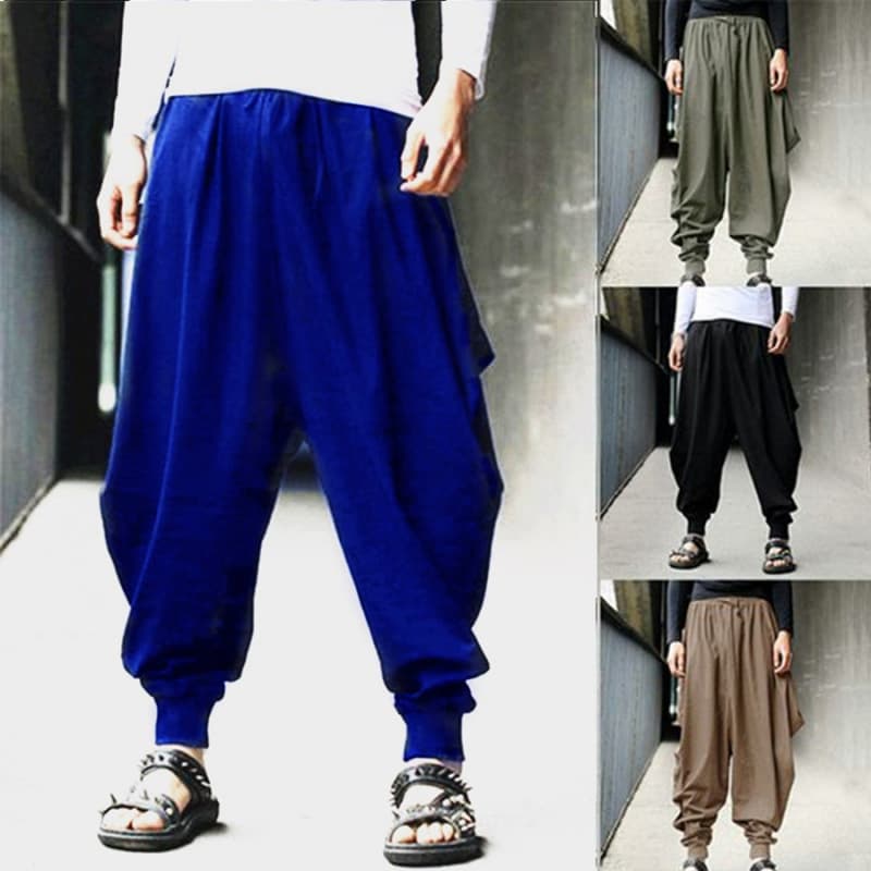 Same Day Dispatch Cross-Border Men's Loose Harem Pants Vintage Casual Fashion Design Cool Trousers