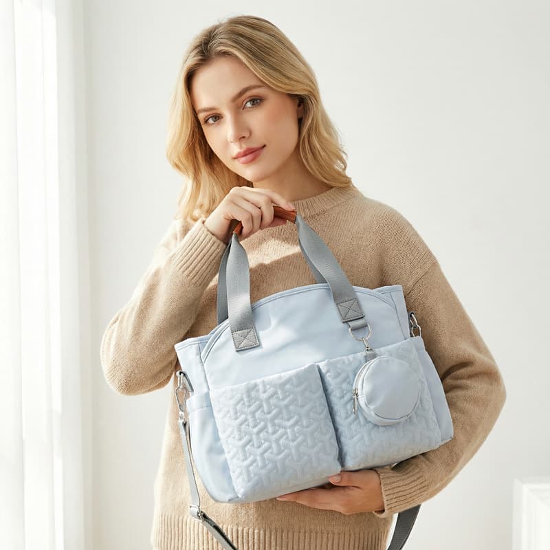 Cross-border new multi-functional mommy and baby delivery bag single shoulder breast pump bag with pacifier bag large capacity maternity bag