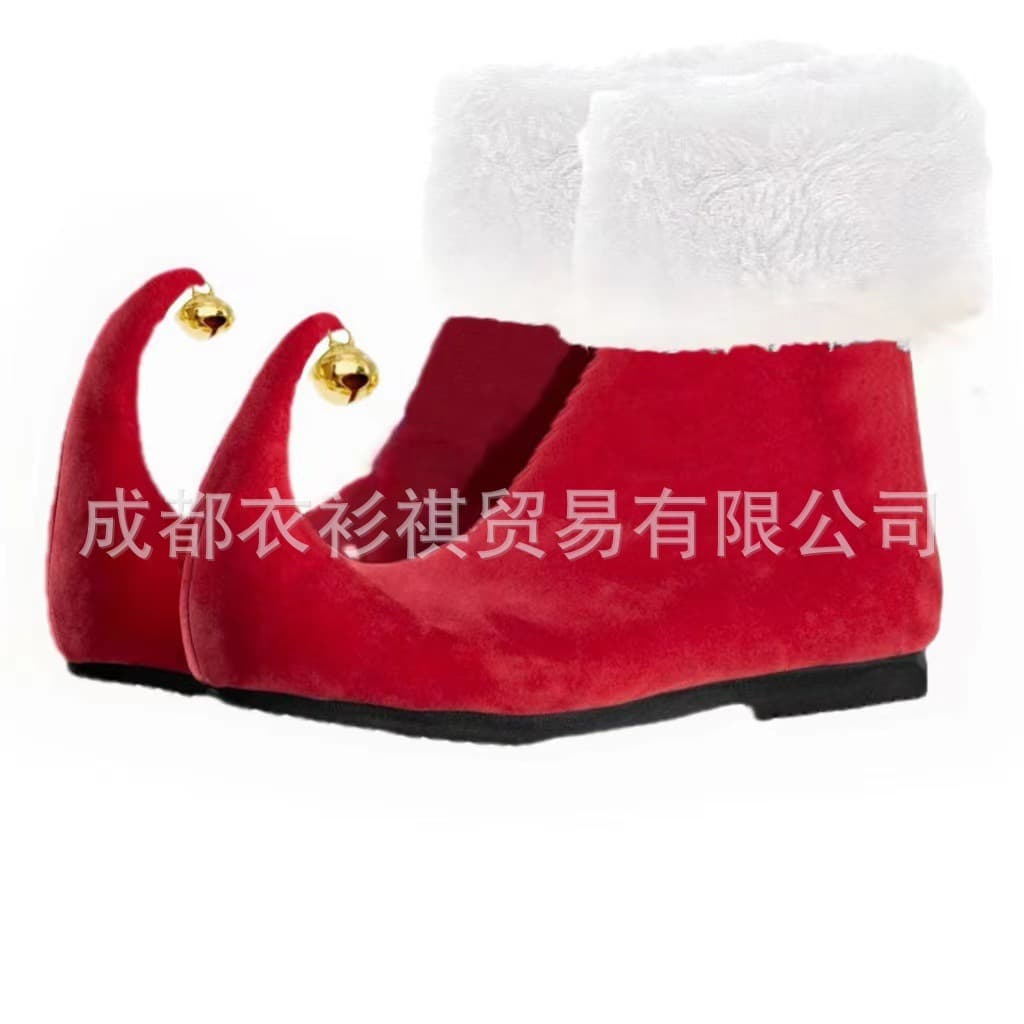 Amazon Independent Site Cross-Border Foreign Trade New Monster Christmas Bell Red Shoes Halloween Cosplay Elf