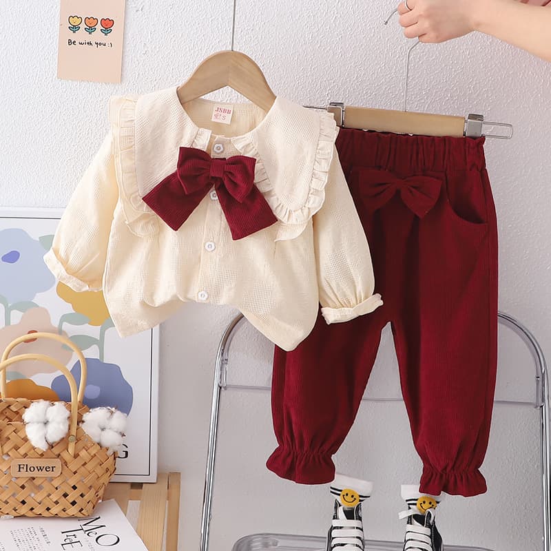 Girls Spring/Autumn Set 2025 New Trendy, Kids Clothes for Baby Girls 2-Piece Outfit