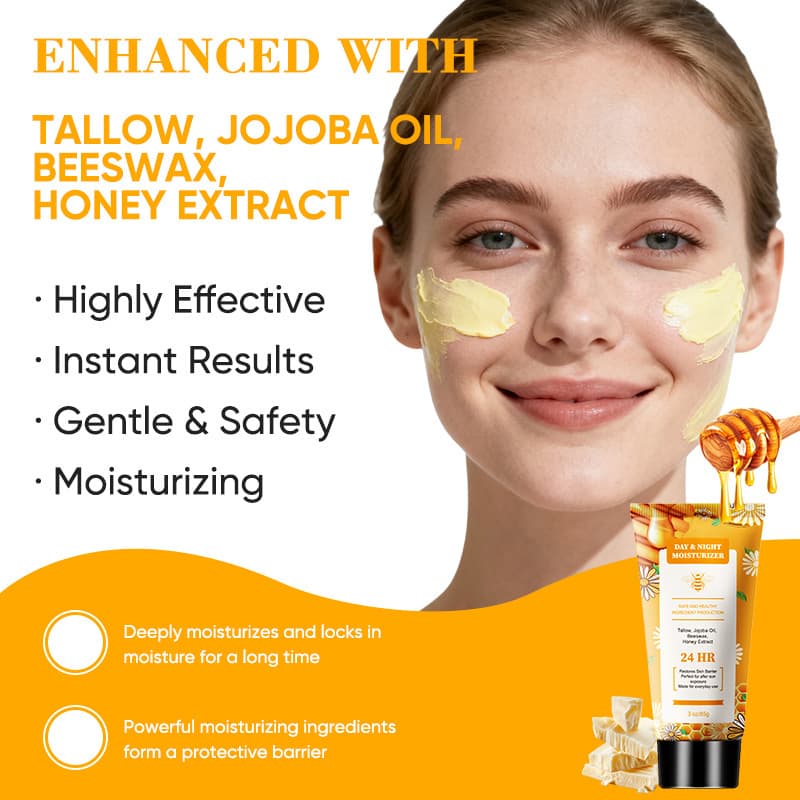 Cross-border Honey Beef Tallow Day & Night Moisturizing Cream for Face and Body Care with Propolis, Beeswax, and Shea Butter - Export Product