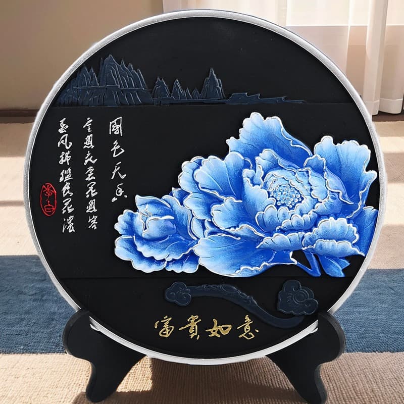 Activated Charcoal Carving Craft Practical Gift, Office Desk Ornament, Insurance/Bank Business Present, Living Room Decoration