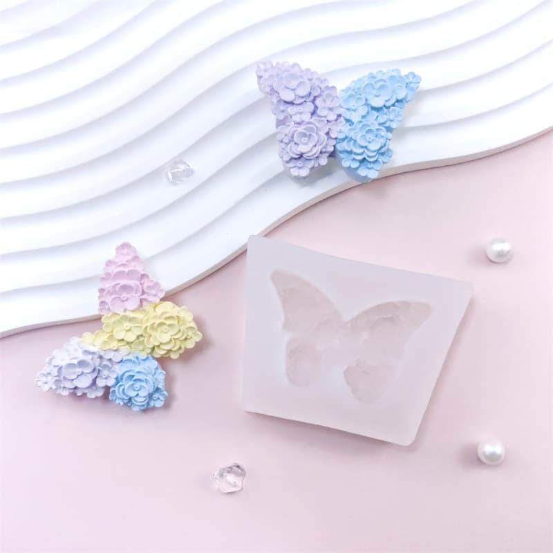 DIY Silicone Baking Mold Butterfly Flower Chocolate Sugar Art Cake Decoration Gypsum Drop Mold Fragrance Ornament Kitchen Tool