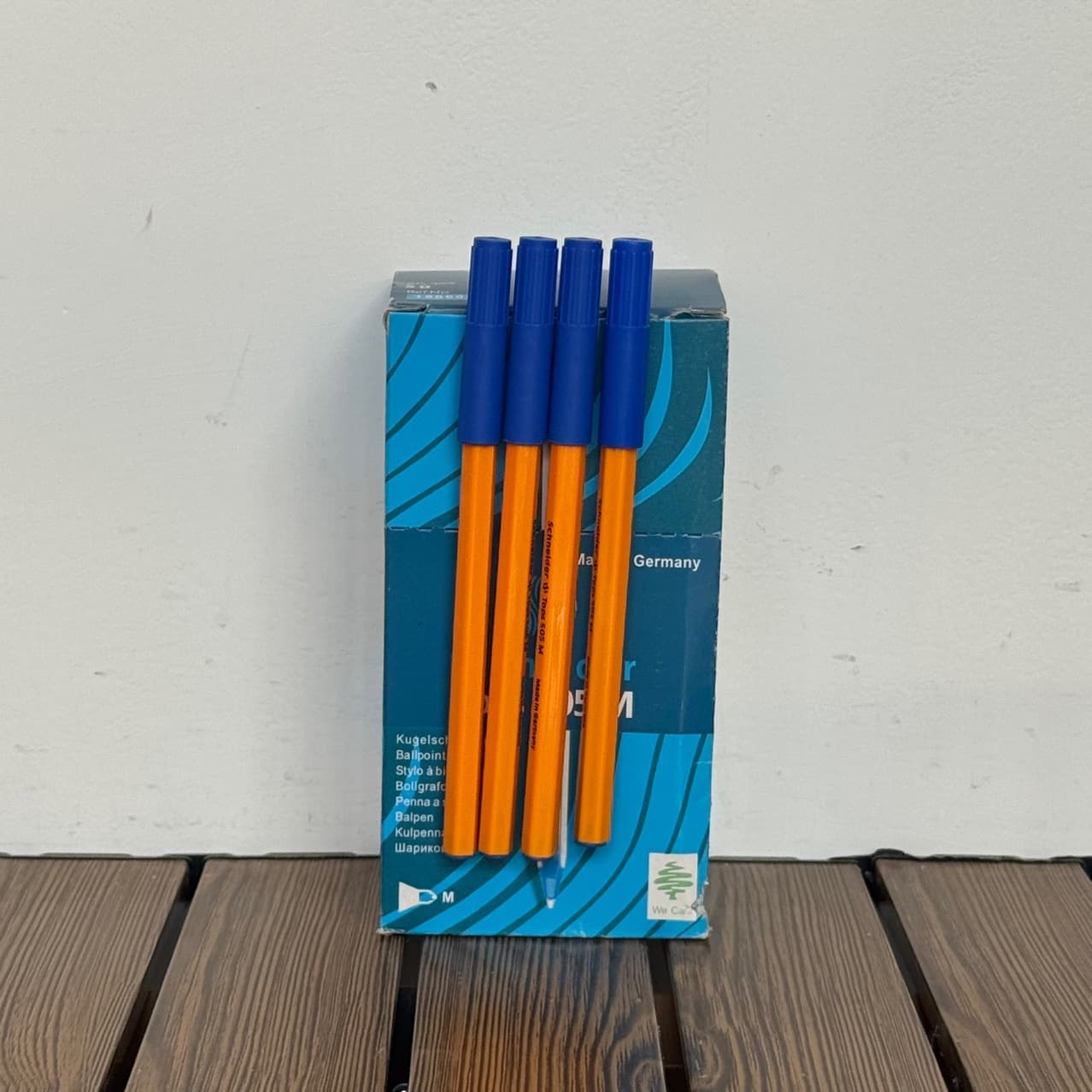 TOPS595m yellow rod ballpoint pen hexagonal smooth ballpoint pen home office pen wholesale foreign trade oily 1.0mm