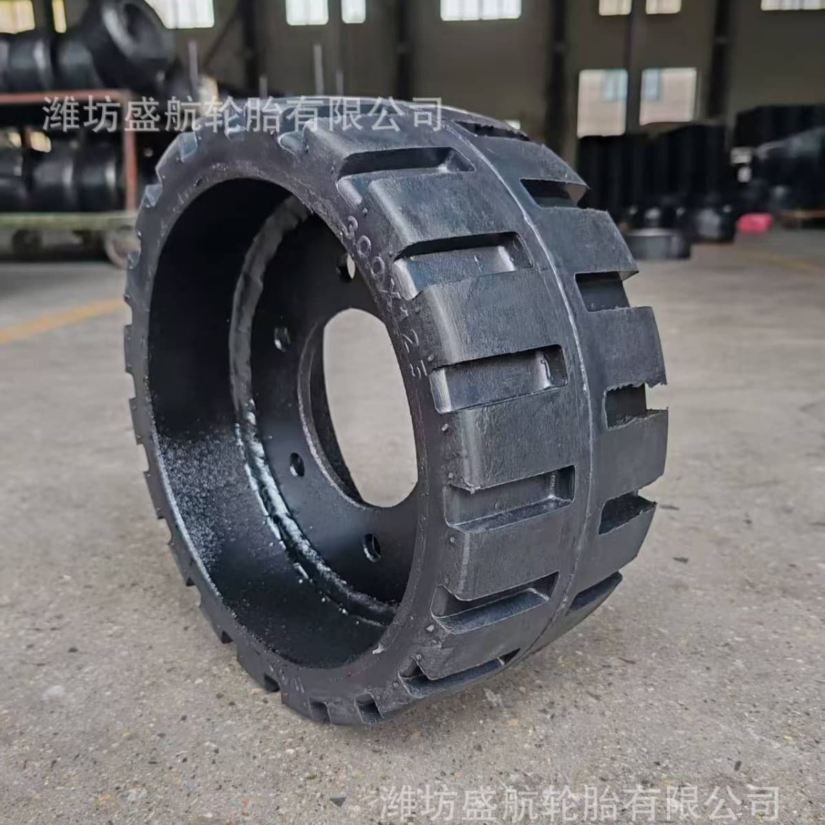 New Solid Tire for Small Ground Trailer 300*125 Press-On Puncture-Resistant Wear-Resistant Solid Tire, Compatible with Steel Rims