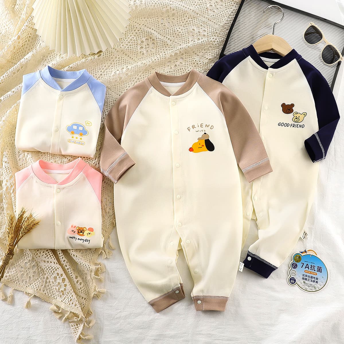 Baby Romper 100% Cotton Seamless Bodysuit Infant Crawling Outfit Autumn Long-Sleeve Newborn Clothes