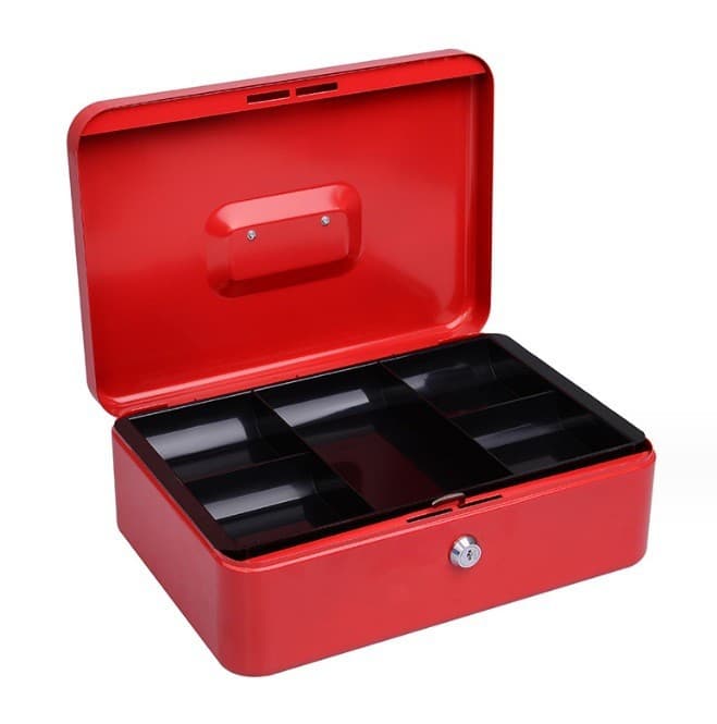 Metal iron box with lock storage box storage safe portable large ID jewelry box coin box manufacturer approved
