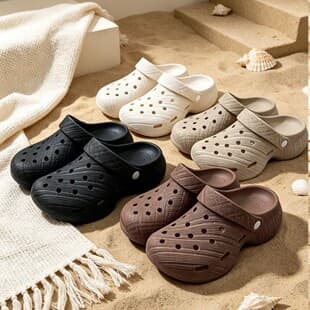 Cross-Border In Stock Outdoor Beach Crocs Men Women Summer 2026 New Eva Wear-Resistant Breathable Non-Slip Casual Sandals