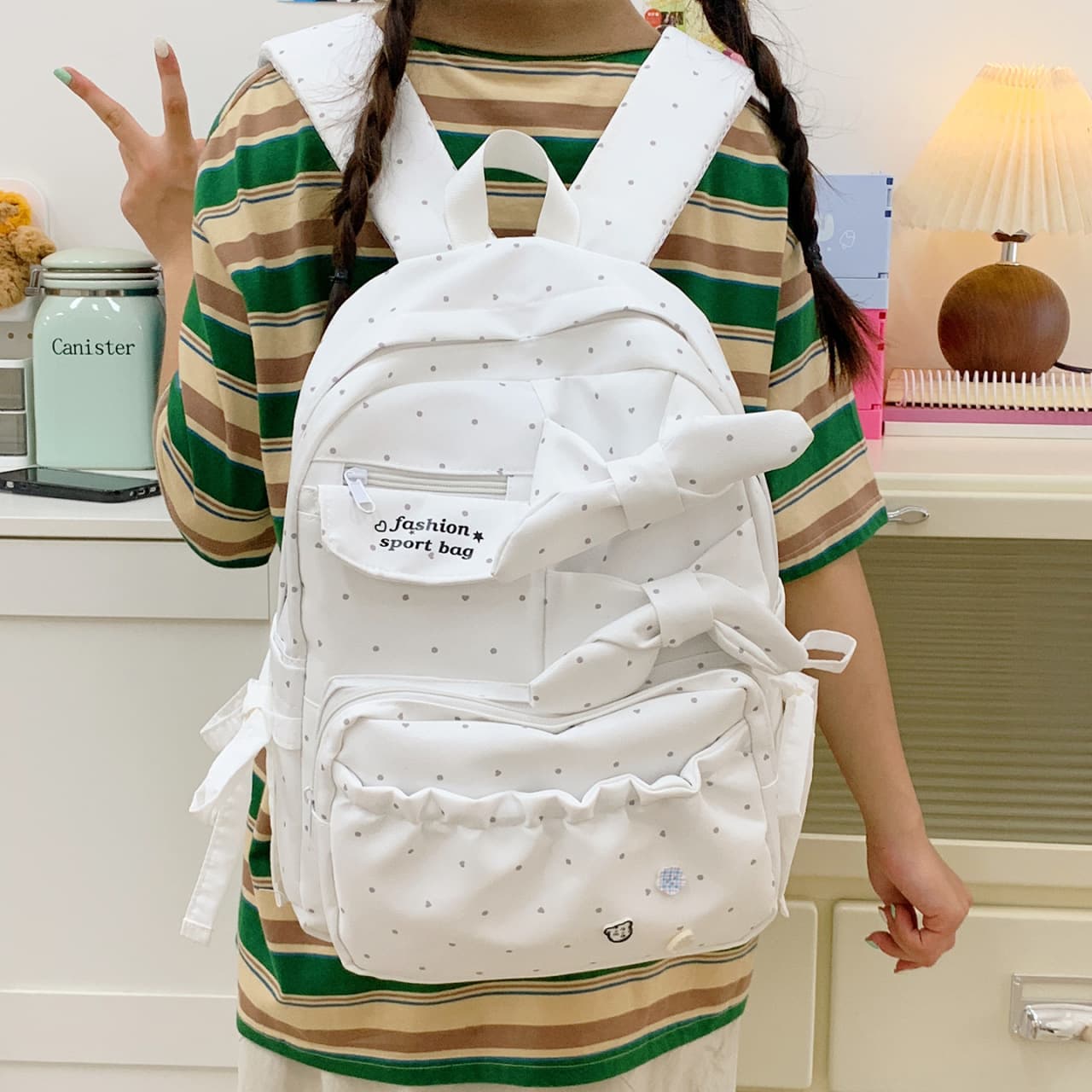School Backpack for Women Niche Design 2026 New Japanese Style Backpack for Middle High School Girls College Students Personalized Double Shoulder Bag