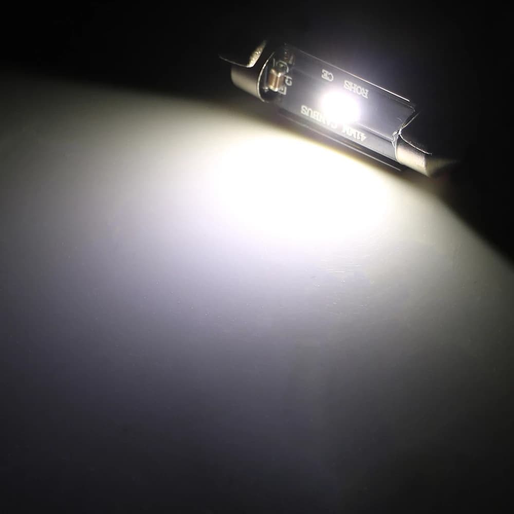 Car LED Dome Light Double-End 1860 1SMD High Brightness Ceiling Light License Plate Light Interior Light Wide Voltage Decoding Car Light