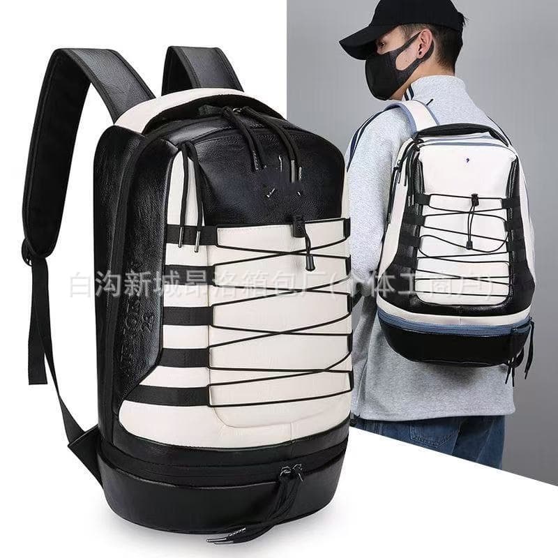 Trendy AJ New Large Capacity Backpack for Men and Women Student Schoolbag Sports Backpack with Separate Shoe Compartment Laptop Bag Fashion