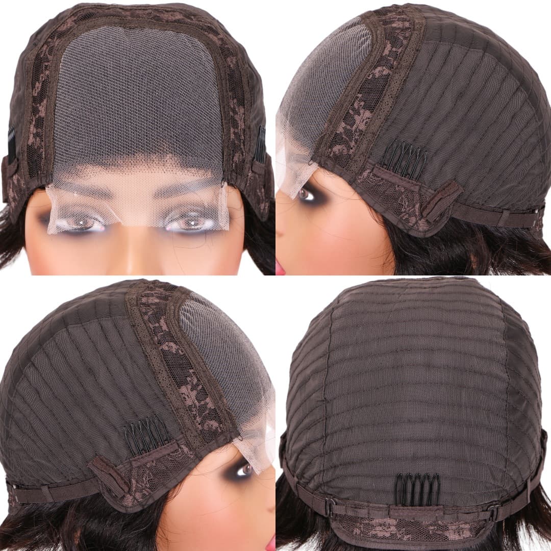 Chanxiu 4x4 Lace Human Hair Wigs Pixie Wig Colored Human Hair Pixie Wig