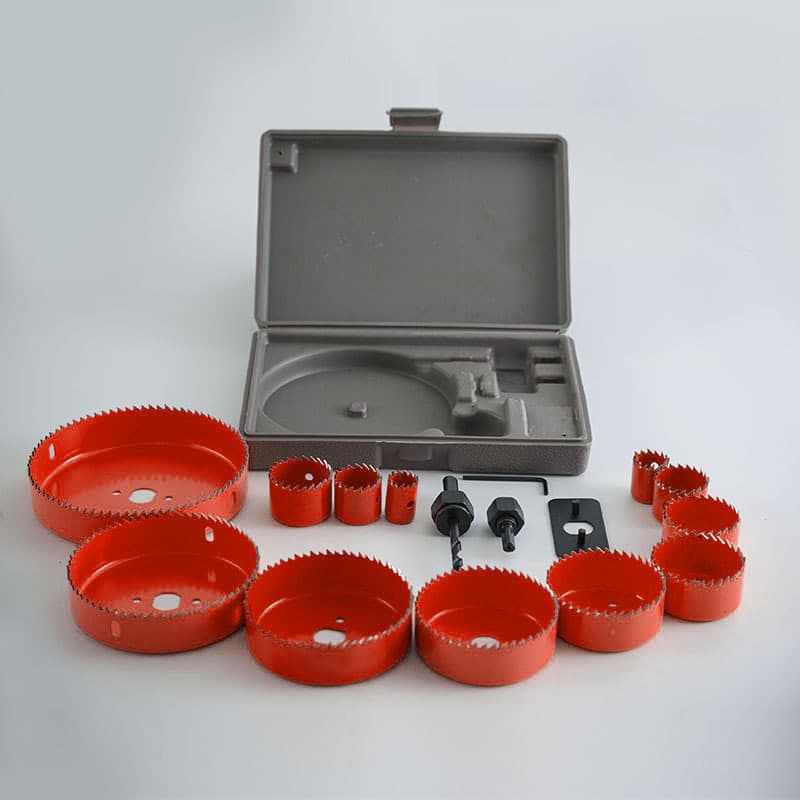 Woodworking specialized tool hole opener set 16PC painted grinding teeth thin wood PVC board downlight cross-border drill bits