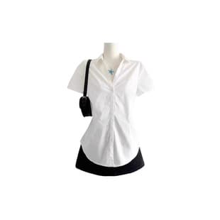 Summer Outfit Set for Women Complete Look 2024 New Korean Style Loose Shirt and Denim Skirt Two-Piece Set
