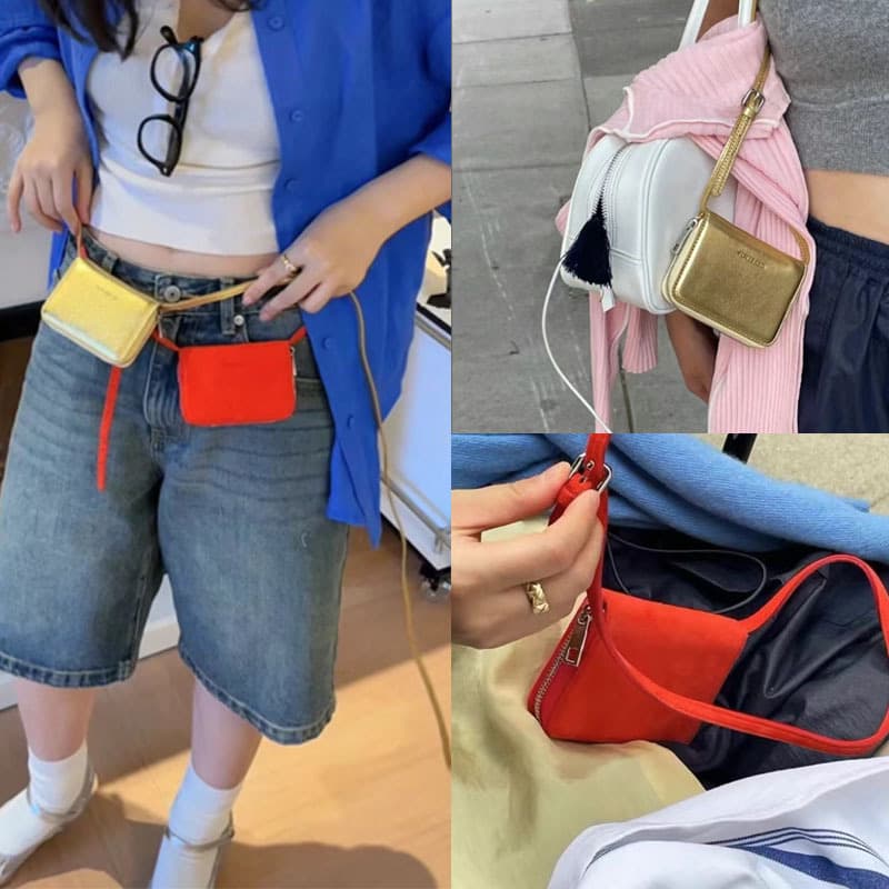 Fashionable Multi-Color Street Style Mini Hanging Bag Fottonuk Crossbody Chest Bag Waist Bag Popular Street Style PU Material