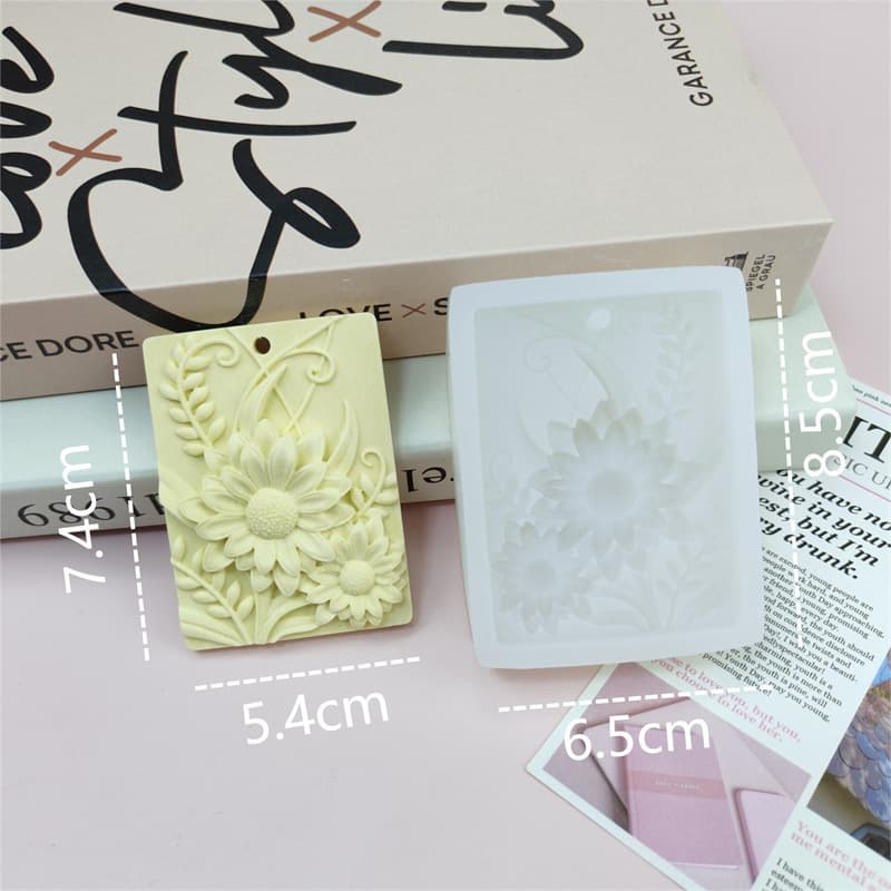 Sweet Bird Flower Hanging Sign DIY Aromatherapy Plaster Hanging Sign Relief Flower Silicone Mold Flower Mold
