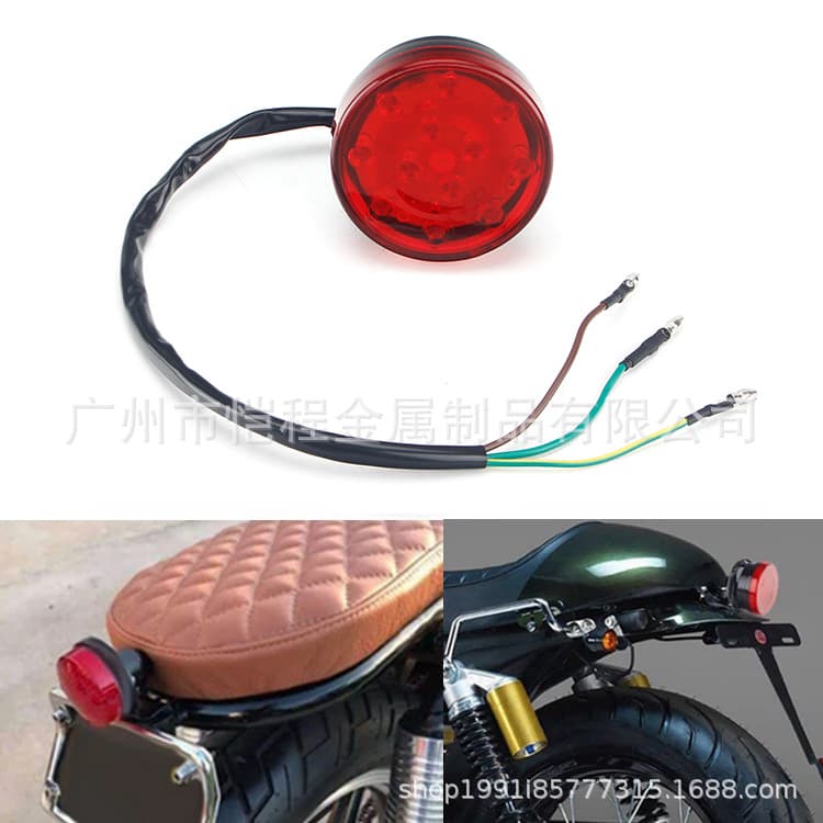 Waterproof and Dustproof LED Rear Tail Light Brake Light for Yamaha Honda Kawasaki Suzuki Motorcycle Modification Accessories