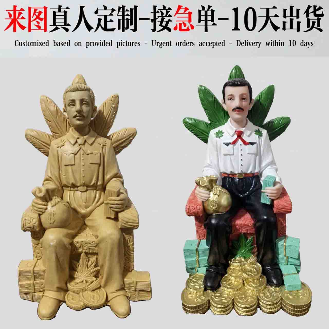 Cross-border customized bobblehead doll ornaments, simulated character figures, trendy IP bobblehead dolls, resin crafts