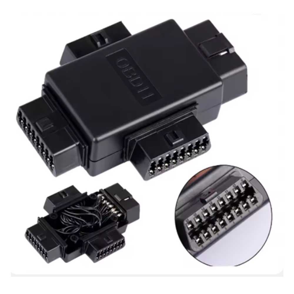 OBD2 1-to-2 Adapter Cable, OBD Extension Cable, 16-Core Splitter, 1-to-3 16-PIN Connector