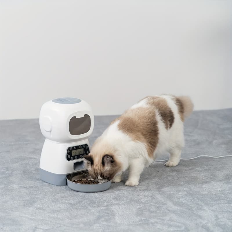 2026 New Cross-border 3.5L Pet Feeder Push-button Pet Food and Water Dispenser