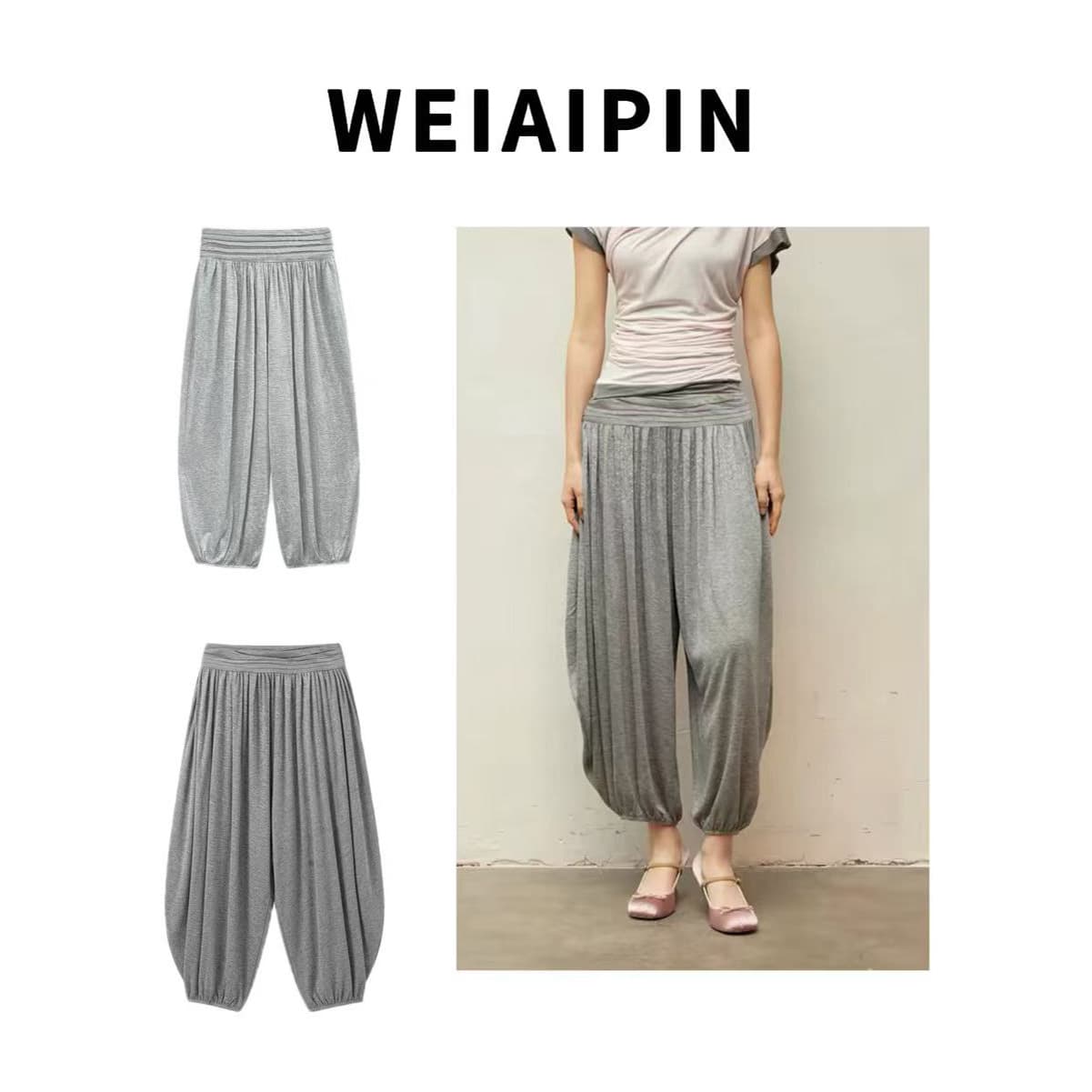 Nana Style Pleated Waist Ankle-Length Pants Women 26 New Designer Brand
