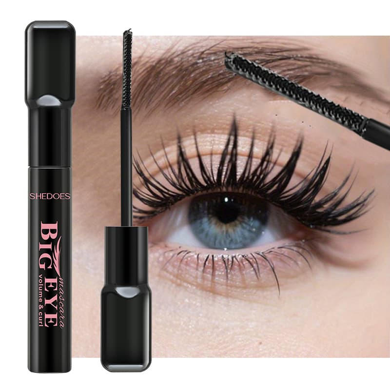 1Pcs Curling Mascara, Thick and Long-Lasting, Smooth and Easy to Apply, Defines Each Lash, Waterproof and Sweat-Proof, Volumizing and Three-Dimensional