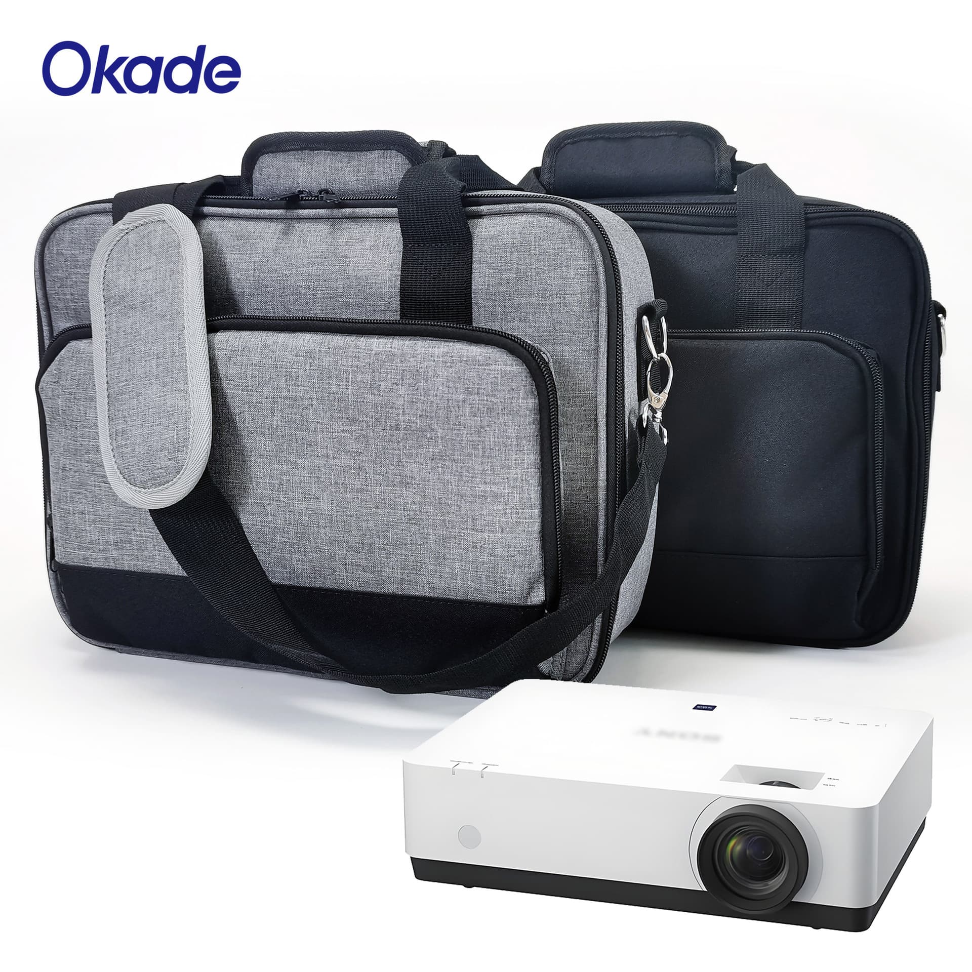 Okada Projector Bag, Black, Large Capacity Storage for Business and Office Use
