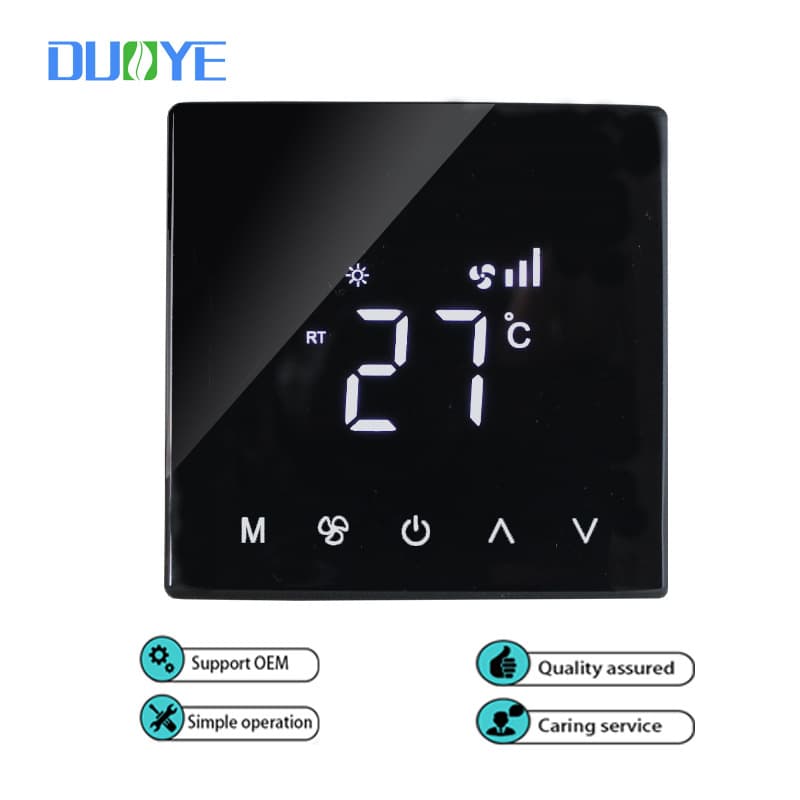 Central Air Conditioning LCD Thermostat Panel - Industrial Fan Coil Three-Speed Switch Control and Adjustment Panel