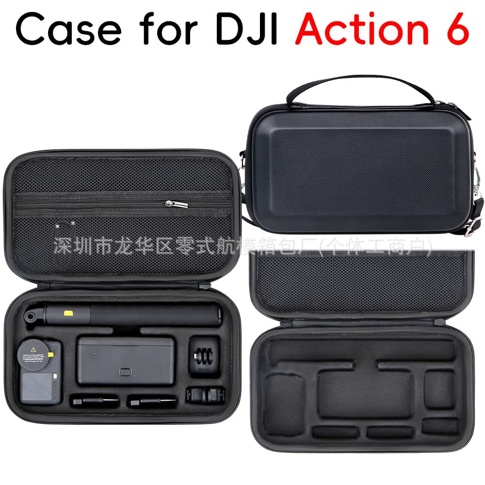 Compatible with DJI Action 6 Storage Bag, Osmo Action Camera Protective Case, Flight Combo Kit Accessories Pouch
