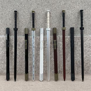 Ancient Style Han Sword with Sheath, Chinese Sword Tang Horizontal Sword, Children's Toy Sword Wooden Sword Practice Drawing Wooden Sword