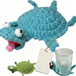 Cross-Border Funny Crochet Lizard Coasters