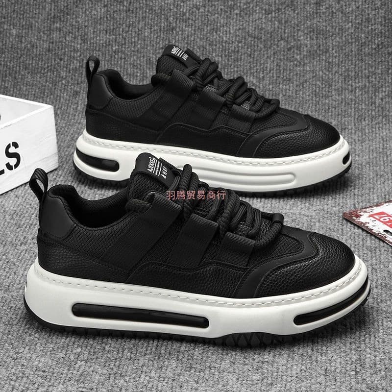2025 Summer New Trend Sports Shoes Low-top Thick Sole Wear-resistant American Geometric Hidden Height Increase Versatile Anti-odor Men's Shoes