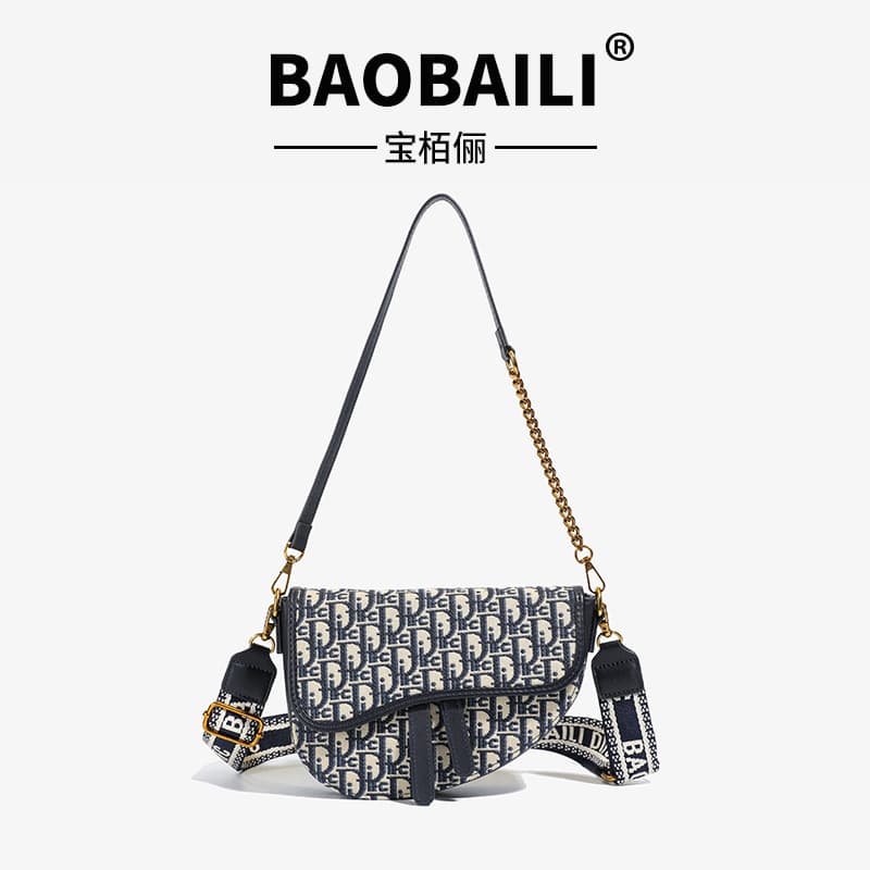 Baobaili Genuine Niche Design Embroidered Saddle Bag Premium Small Bag for Women 2025 New Shoulder Crossbody Bag