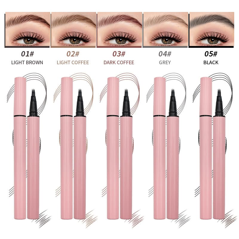 Eyebrow Pencil Waterproof Sweat-Proof Smudge-Proof Natural Long-Lasting Cross-Border Makeup No Logo Square Water Eyebrow Pencil International Site Best Seller