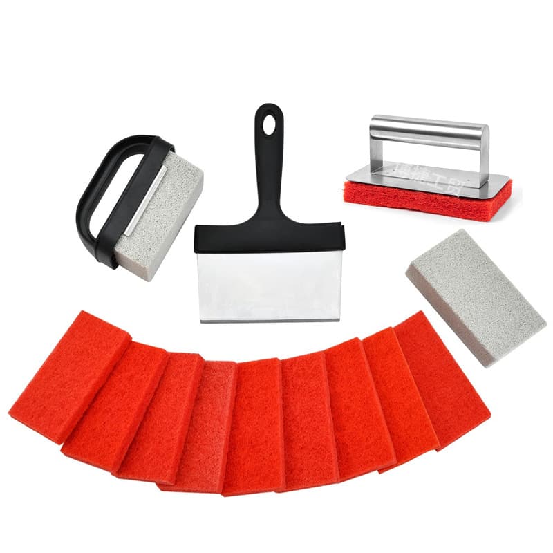 Cross-border Exclusive BBQ Cleaning Pumice Scrubber Set, Multi-functional 15-Piece Kit