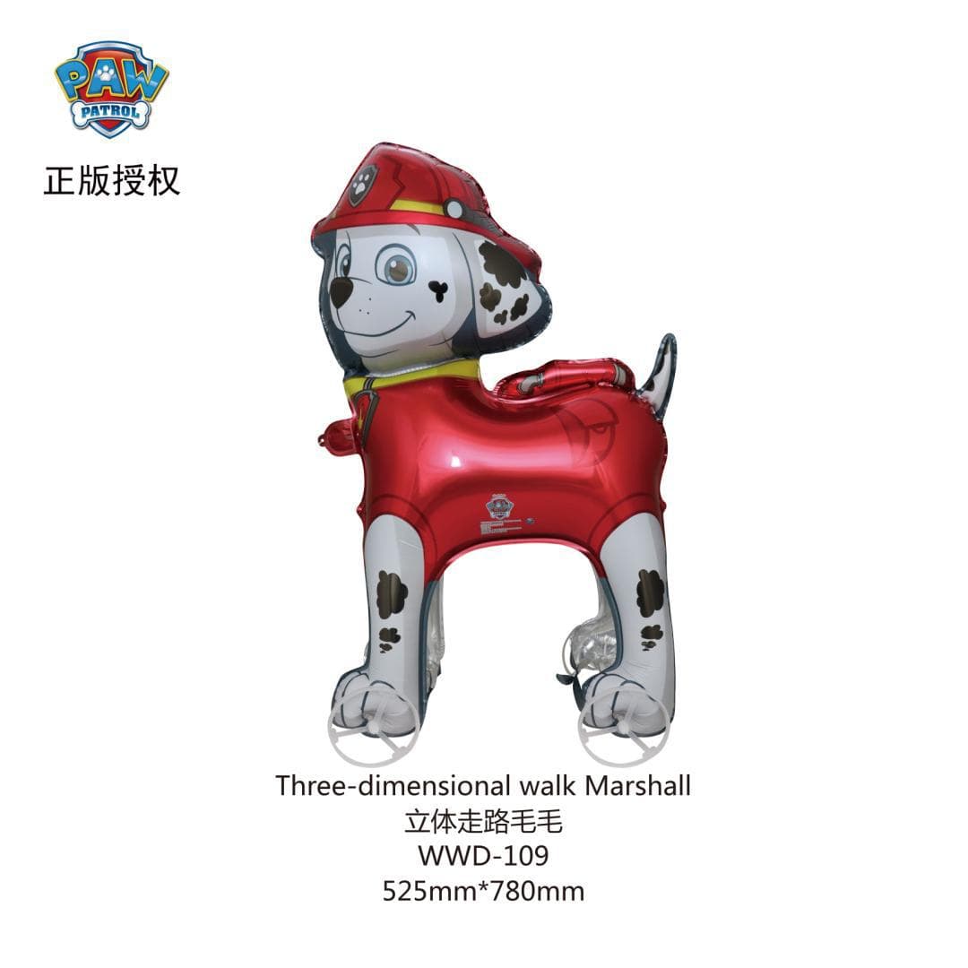 Trendy Animal Balloons with Wheels, Q-Version Cartoon Walking 3D Balloons, Children's Birthday Balloons, Outdoor Vendor Stall