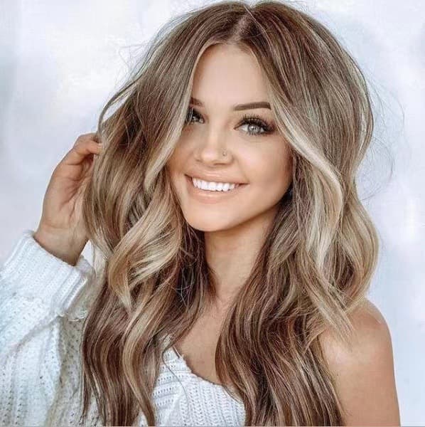 European and American style women's gradient long curly wigs, Amazon cross-border wigs, rose net headgear manufacturers wholesale wigs, ready to ship.