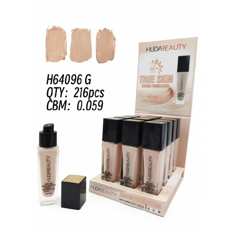 HUDA Beauty Foundation Smooth, Hydrating, Non-Drying, Natural Coverage, Brightens Skin Tone, Long-Lasting