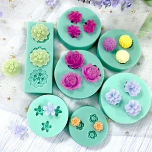 Fondant Mini Flower Mold Silicone Chocolate DIY Handmade Flower Center Model Baking Valentine Cake