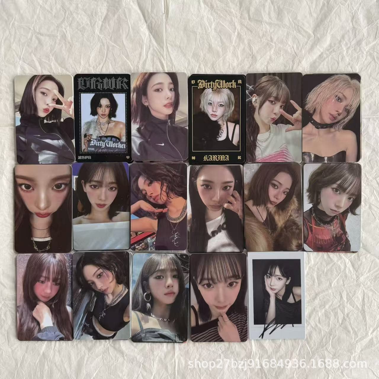 Aespa Single Photocard Dirty Work Kim Minjeong Special Card 1:1 Replica High-Definition Korean Indie Style Paper