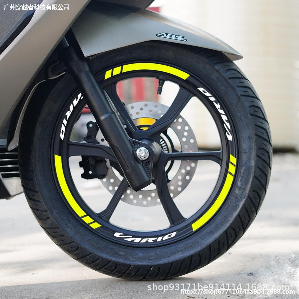 Reflective Waterproof Tire Stickers for Honda Vario Motorcycle 14 Inch Wheel Colorful Warning Decals Creative Personalized