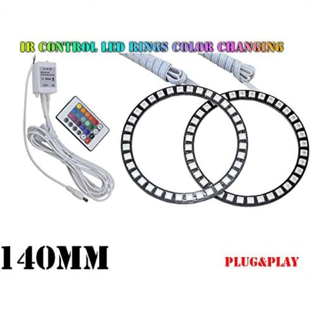 U.S. Overseas Dropshipping Rgb Angel Eye Ring 4*131 Colorful Remote Control Aperture Semicircular Opening E36E4