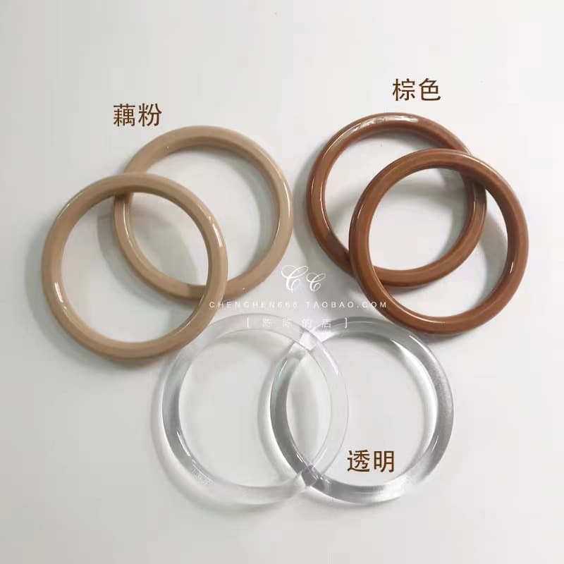 Round resin handle, transparent handle, DIY handmade woven bag accessories, bag material kit with straps and handles
