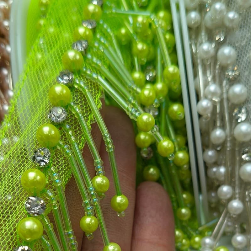 5 cm wide crystal hanging beaded tassel lace clothing splicing wedding dress headdress curtain table lamp decorative accessories