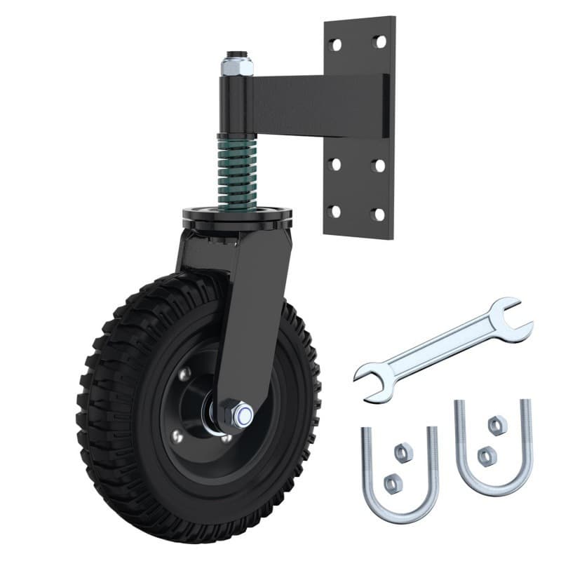 Heavy Duty Swivel Gate 6 Inch Rubber Roller Gate Auxiliary Support Wheel
